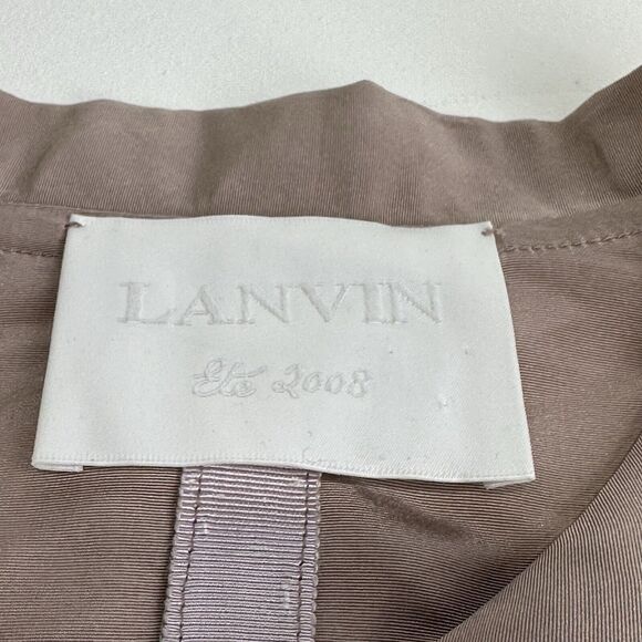 lanvin paris raw hem light pink 100% silk blazer coat size 36 - Picture 2 of 16